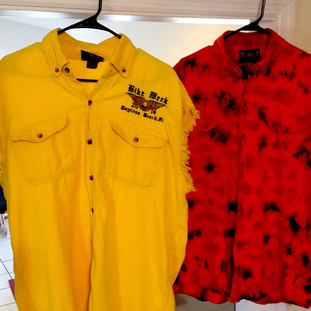 Jean cut off shirts 2 for 1 -$ price  b.w. Ware x large